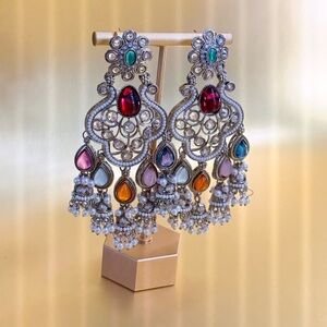 Elegant Multicolor Chandelier Earrings